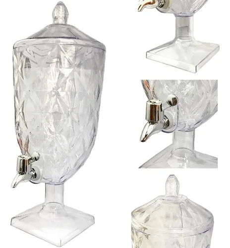Suqueira Jarra Cristal Acrílico Diamond Água Suco 4,5l Xplast