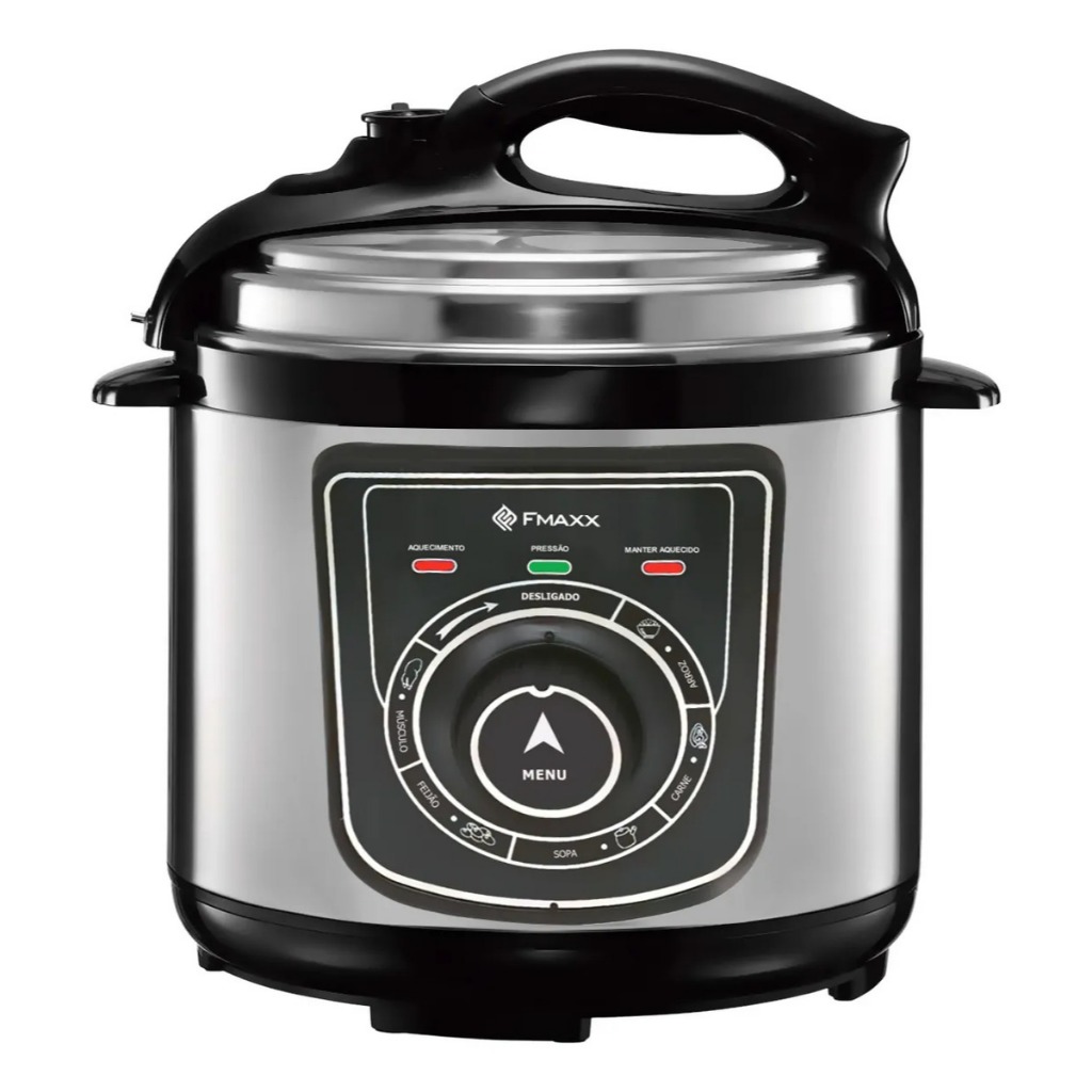 Panela De Pressão Elétrica Fmaxx Chef 4 Litros 800w Prateado 60hz