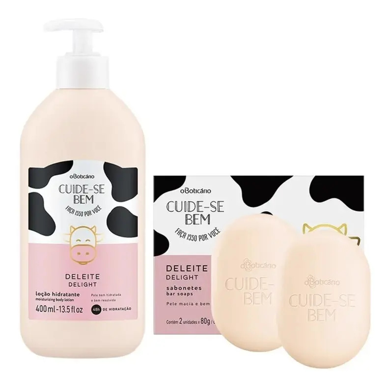 Combo Cuide-se Bem Deleite: Loção Corporal 400ml + Sabonetes