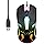 Mouse Gamer RGB com Efeito de Ondas de Cores 6 Botões Programáveis Design Ergonômico Cabo Trançado Conector Banh