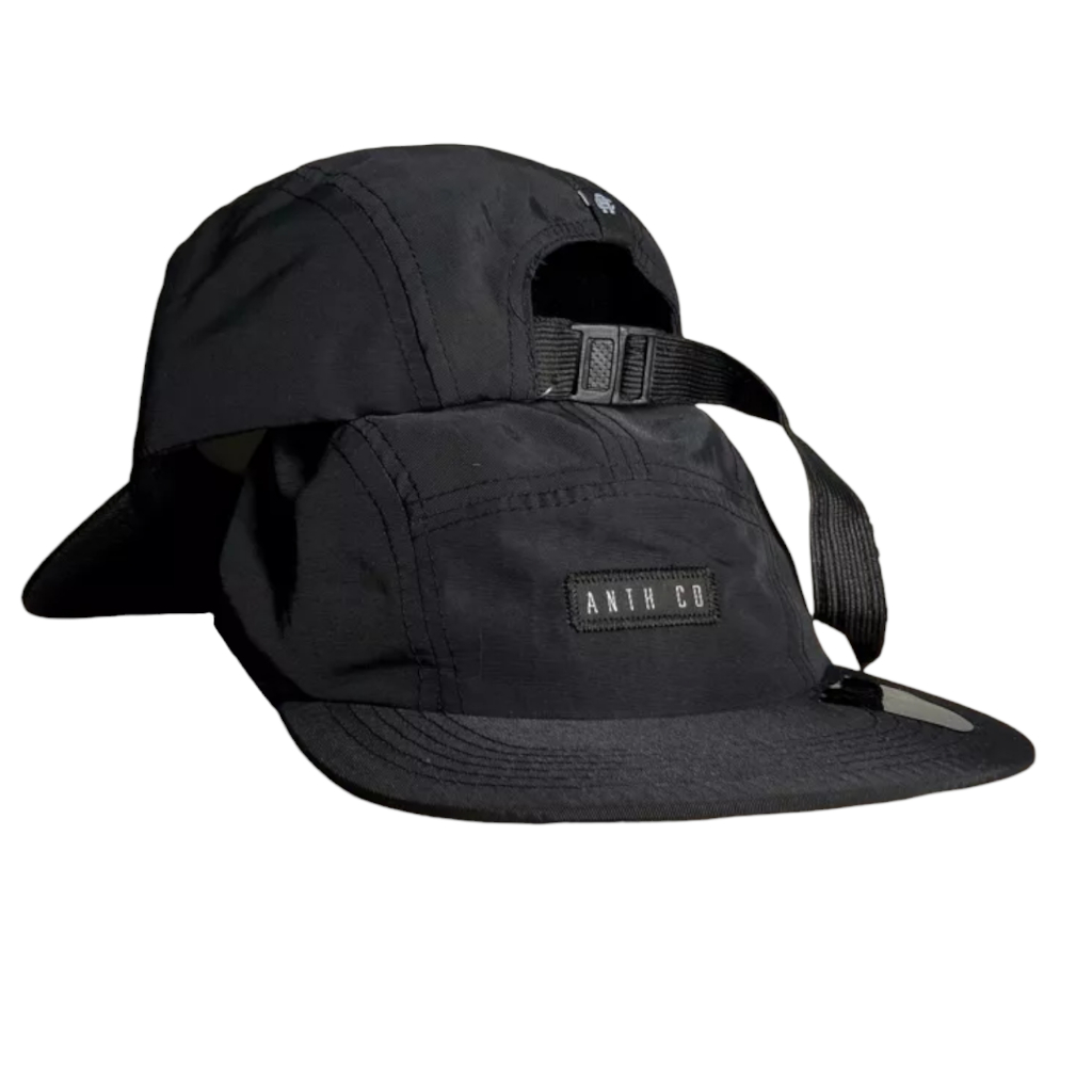 Boné Aba Reta Five Panel Evasecret Water Strapback Impermeavel Preta