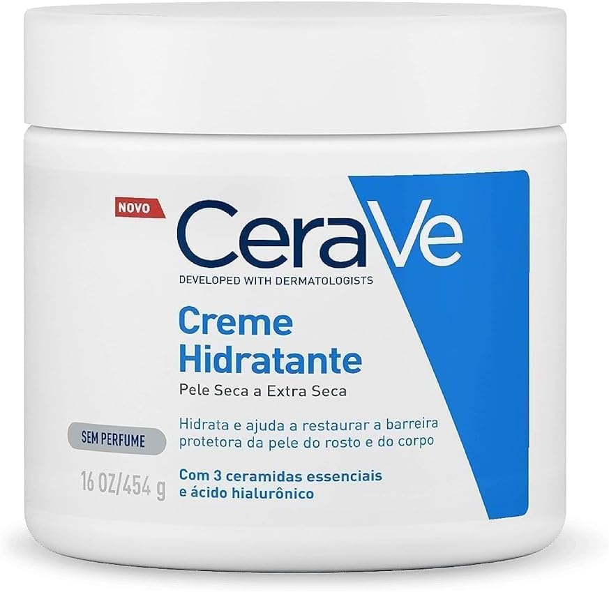 CeraVe Creme Hidratante Corporal, Para Pele Seca A Extra Seca, Com 3 Ceramidas, 453g