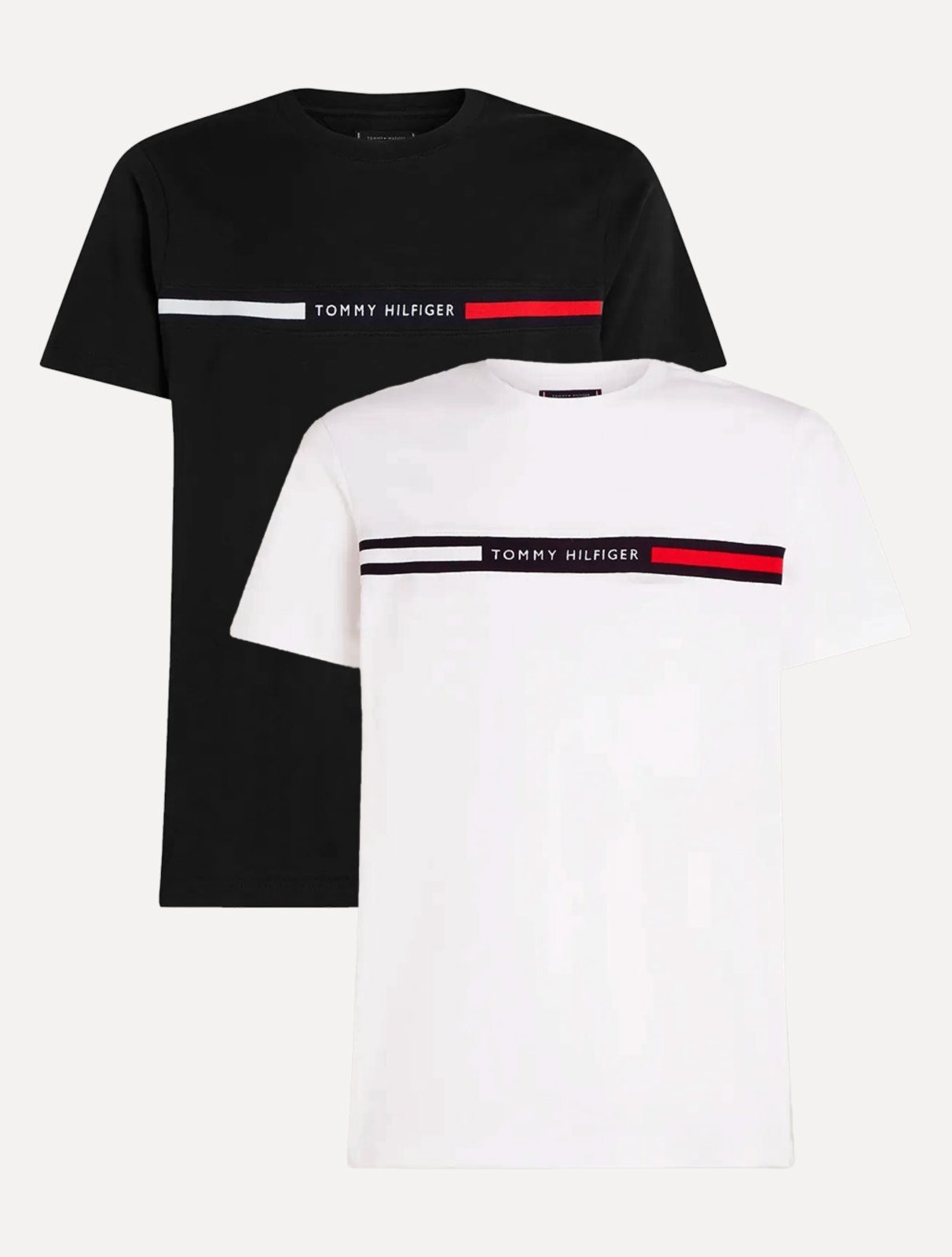 Kit Camisetas Tommy Hilfiger Original-Pretabranca 2un