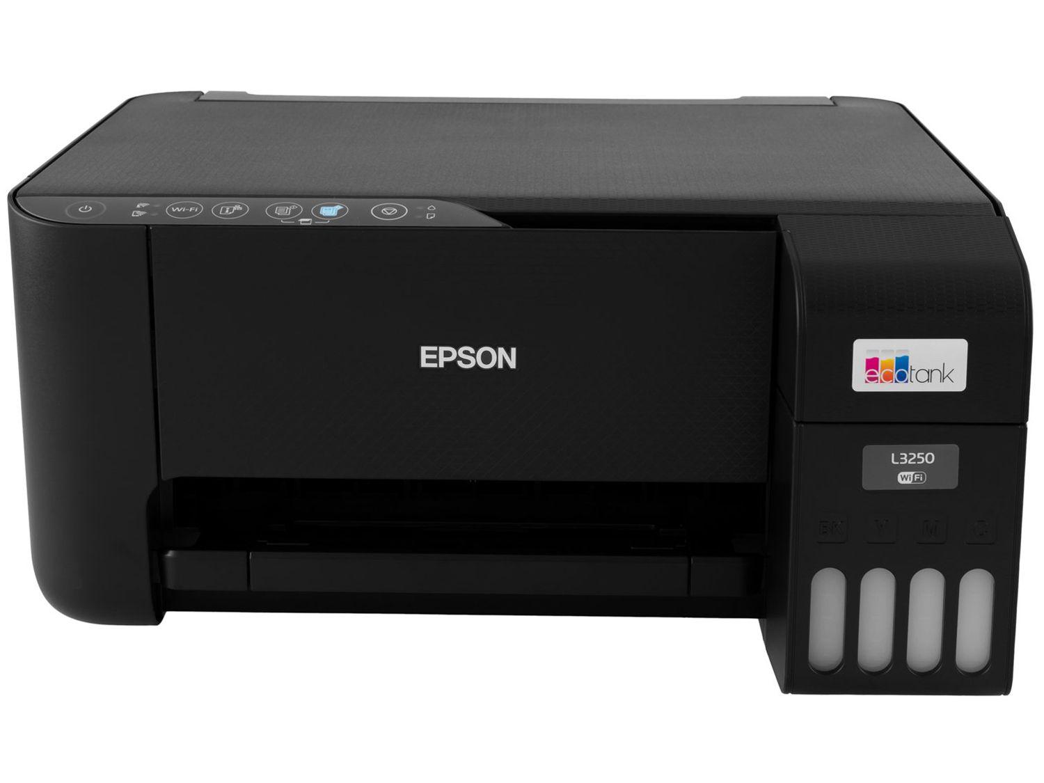 Impressora Multifuncional Cor Epson Ecotank L3250 Preto 127220v