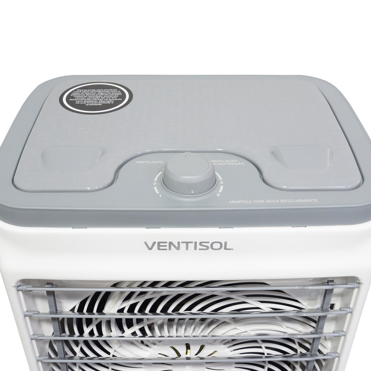 Climatizador Ar Frio Portátil Evaporativo 16 Litros Umidificador Ventisol Clin 16 Cinza/branco 127v