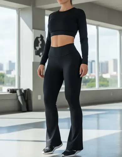 Calça Legging Leg Flare Zero Transparência Grossa Academia