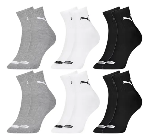 Kit com 6 Pares de Meias Puma Cano Médio Algodão