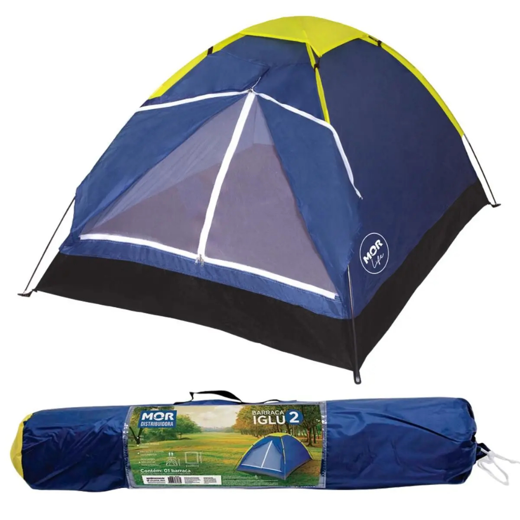 Barraca Camping Iglu Para 2 Pessoas Azul - Mor
