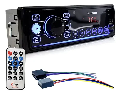 Som Automotivo H-tech Ht-1025 Bluetooth Usb Mp3 Com Controle