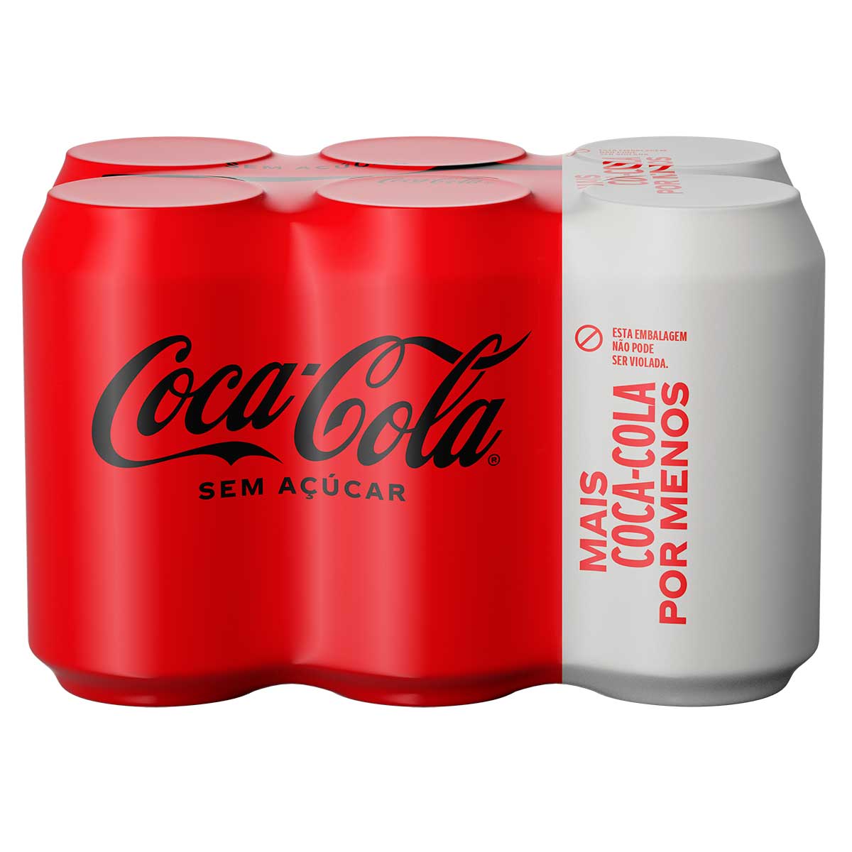 Pack De Coca-Cola Sem Açúcar 350Ml 6 Unidades