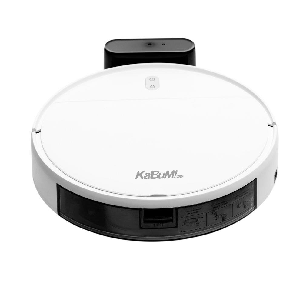 Robô Aspirador e Passa Pano KABUM! smart 100 - 5 Modos de Limpeza Sensor Anti-Queda Carregamento Automático Aplicativo