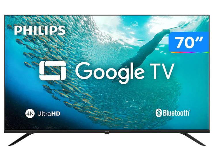Smart TV 70" Philips 4K UHD DLED 70PUG701978 Google TV Quad Core Google Assistente 3 HDMI