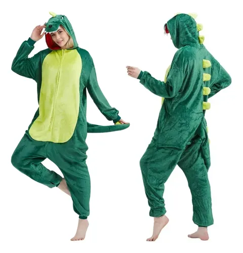 Pijama Macacão Kigurumi Unisex De Dinossauro De Plush