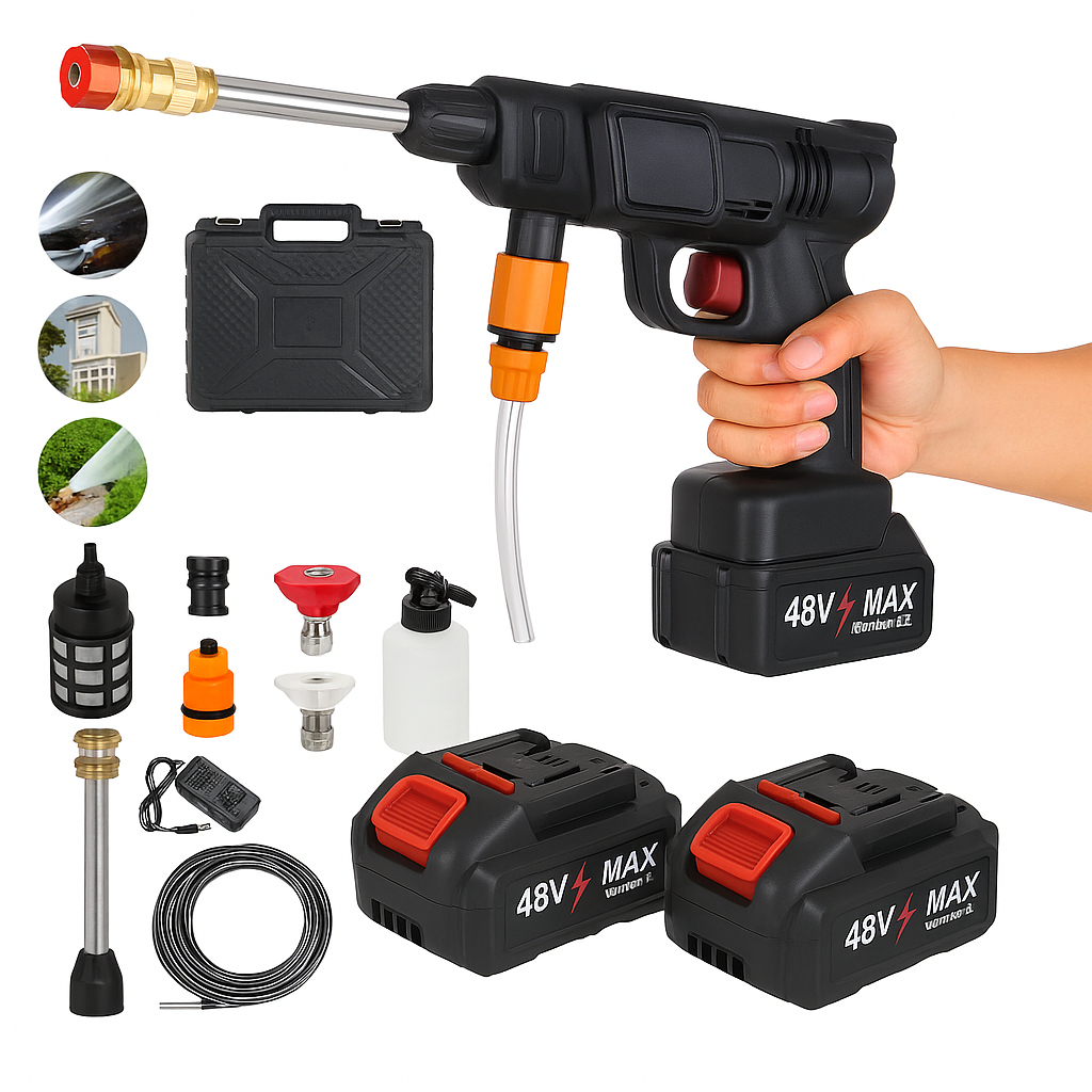 Lavadora de Alta Pressão Bivolt Portátil Profissional Sem Fio Recarregável Original