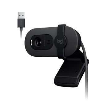 Webcam Logitech Brio 100 Full HD 30 FPS Microfone USB-A Correção Automática Grafite - 960-001586