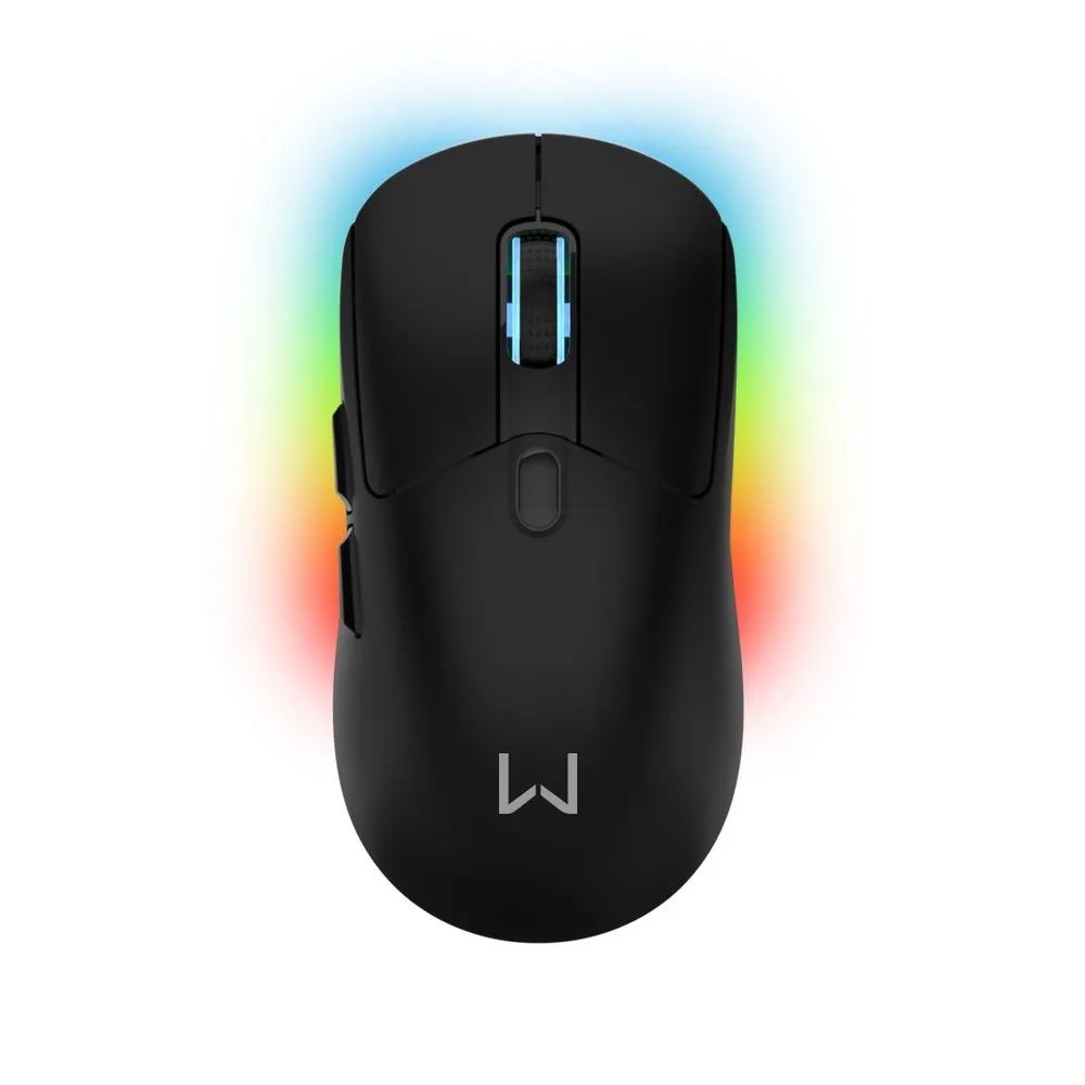 Mouse Gamer Warrior Magnus Sem Fio, Óptico, Para Jogos, Com Luzes, Preto