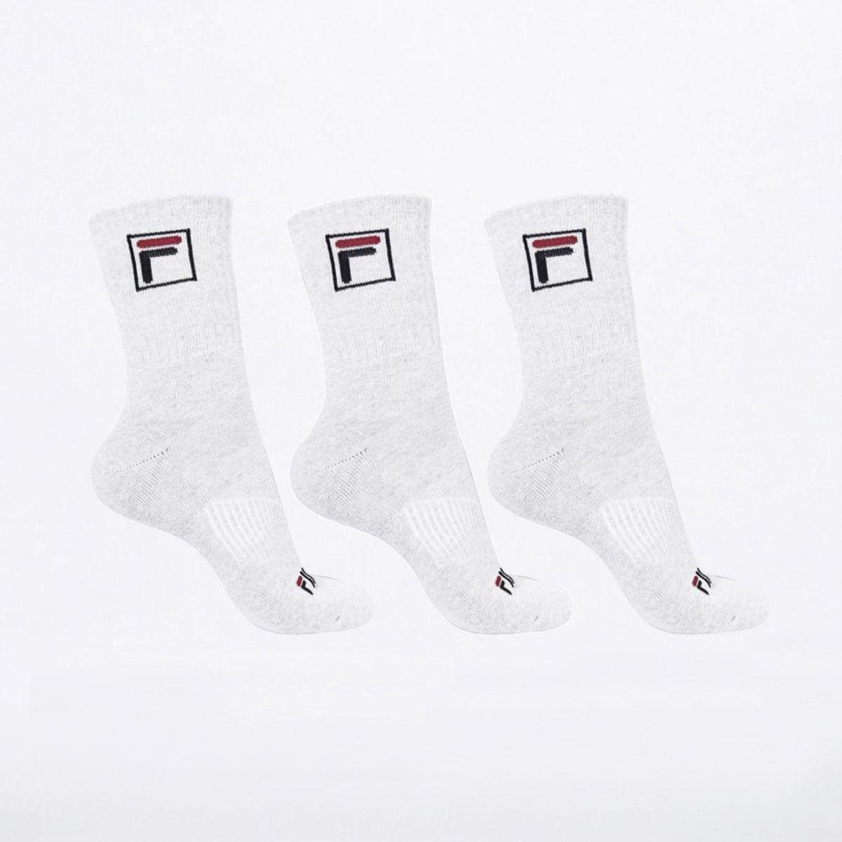 Kit com 3 Pares de Meias Fila Fbox Cano Alto