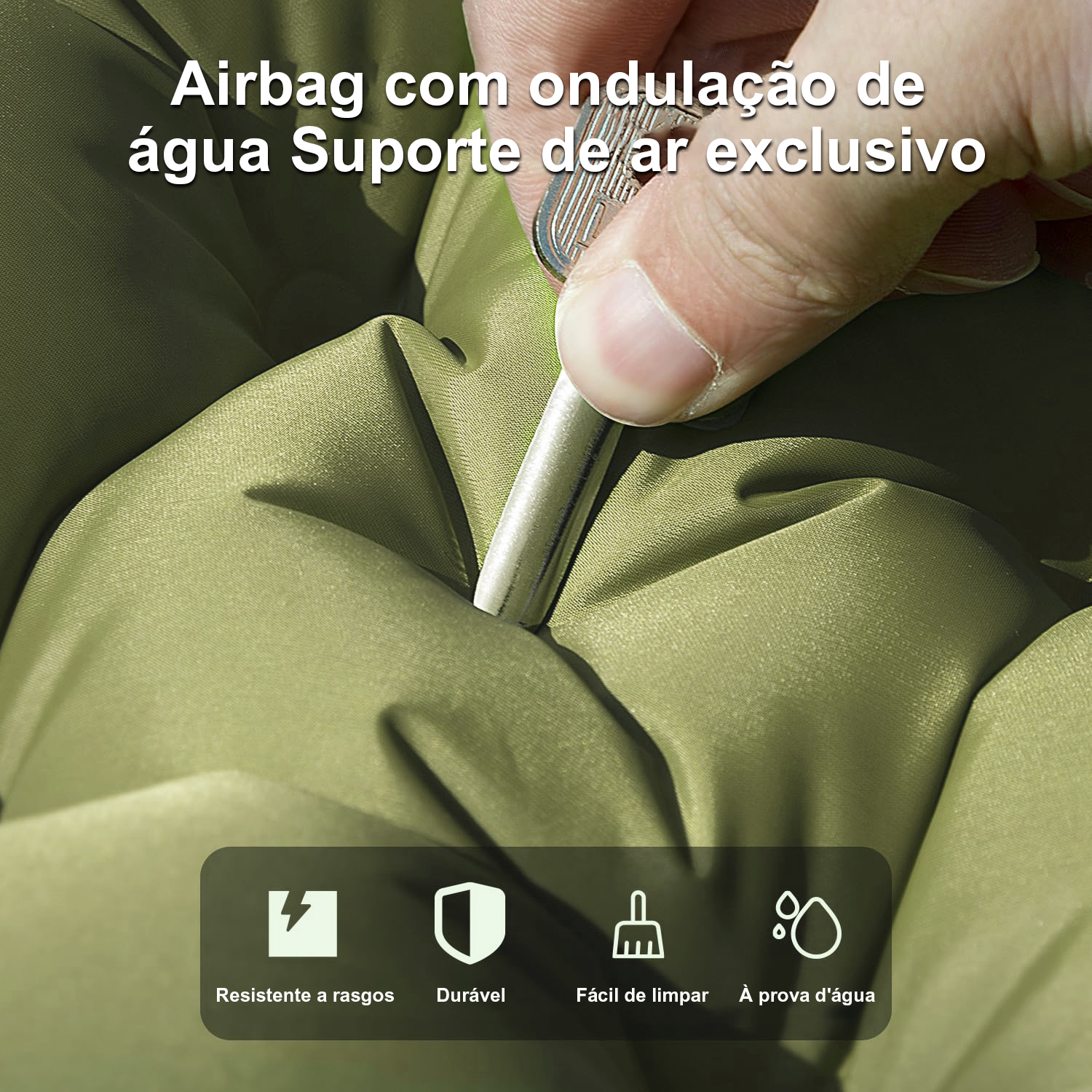 Colchão Inflável Automático Casal Portátil Magileaf