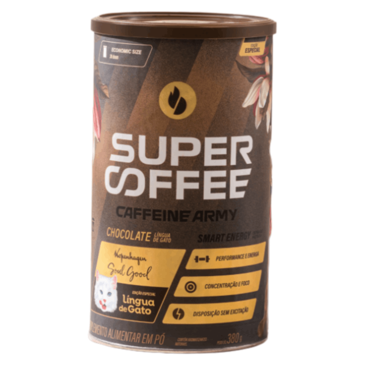 Supercoffee 3.0 Super Coffee (380g) - Caffeine Army Sabor Língua De Gato Kopenhagen