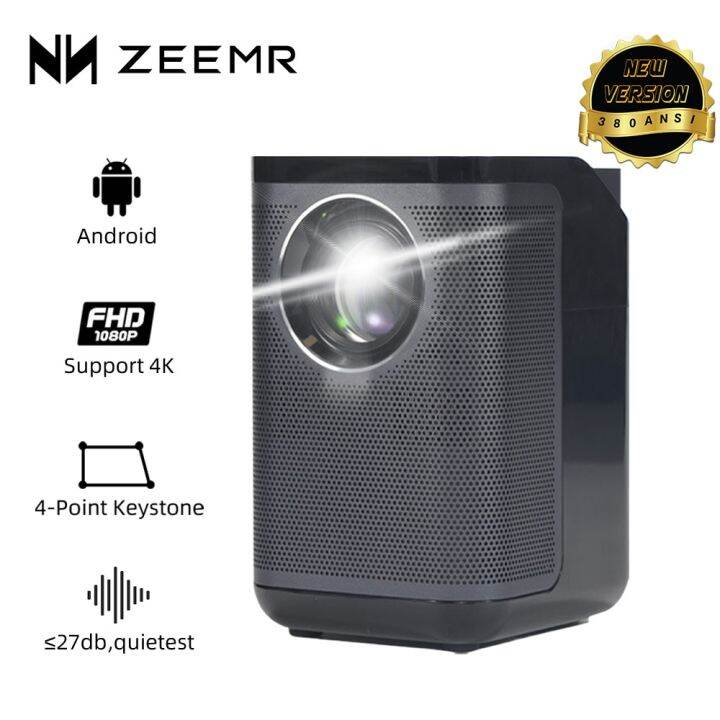 Projetor Portátil Zeemr D1 Pro Full HD (Suporta 4K Wi-Fi e Bluetooth