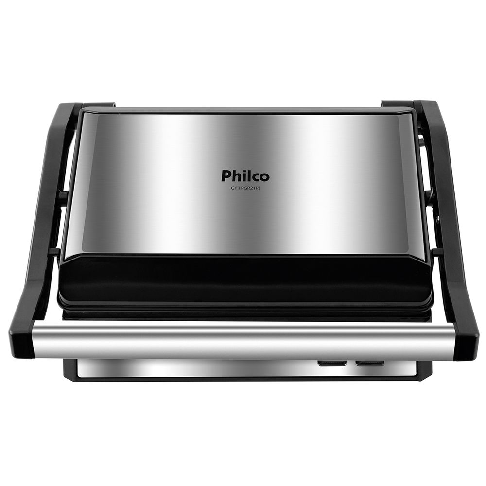 Sanduicheira E Grill Pgr21pi Maxx Clean 1000w Philco Prateado Cinza 220v