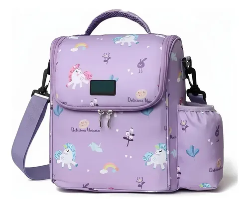 Bolsa Térmica Infantil Lancheira Escolar Porta Garrafa Alça