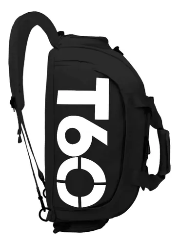 Mochila T60 Multiuso Impermeável Esportiva C Compartimentos Preto