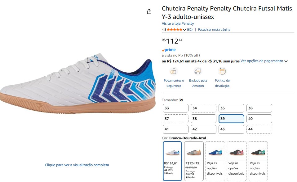 Match point com desconto: 15% OFF em itens de Tênis na Amazon