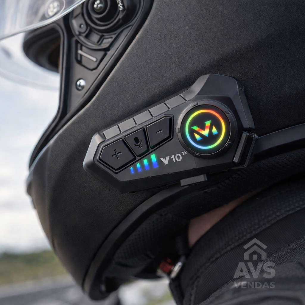 Fone De Ouvido Voren Bluetooth Headset Rgb Para Capacete Sem Fio