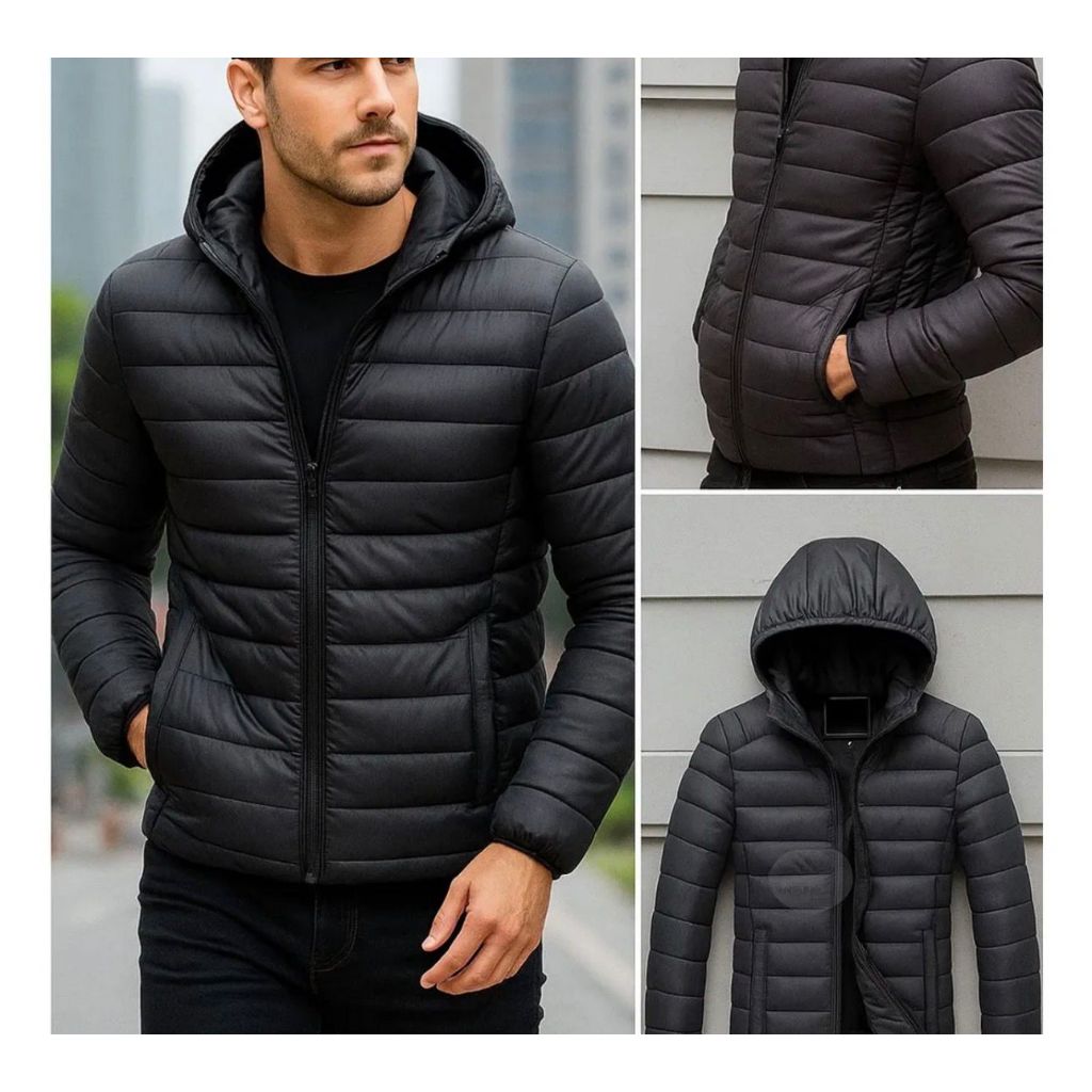 Jaqueta Puffer Bobojaco Corta Vento Nylon Frio Reforçada