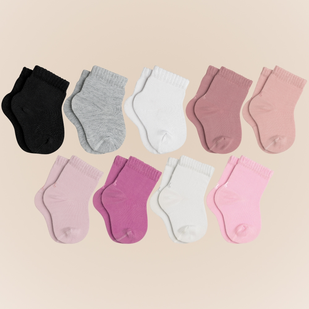 Kit De Meias Lupo Kids - 9 Pares Cano Curto Infantil