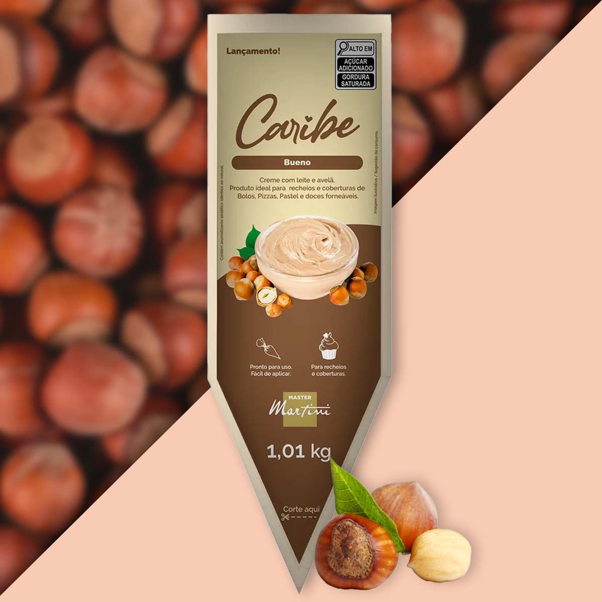 Recheio Creme Caribe Bueno Master Martini 1,01kg Bisnaga