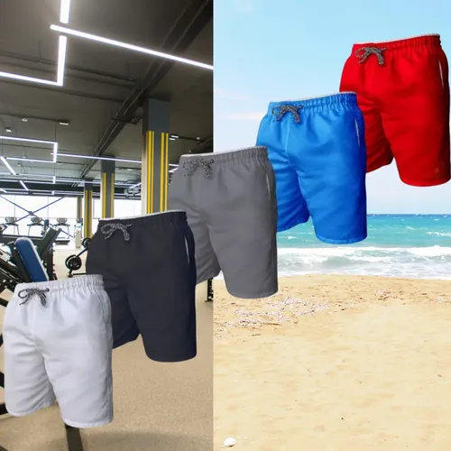 Short Bermuda Kit 5 Peças Academia Praia Corrida