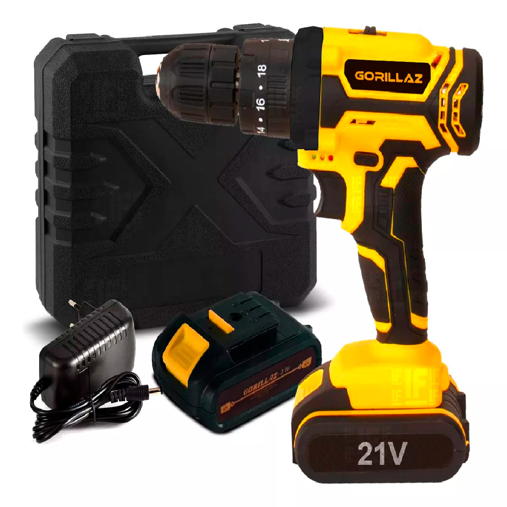 Parafusadeira Furadeira 21v 2 Baterias Profissional Bivolt