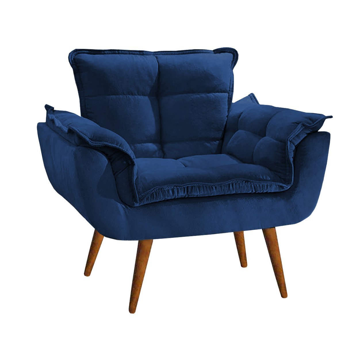 Poltrona Decorativa Opala Suede Para Sala Arapongas Luxo
