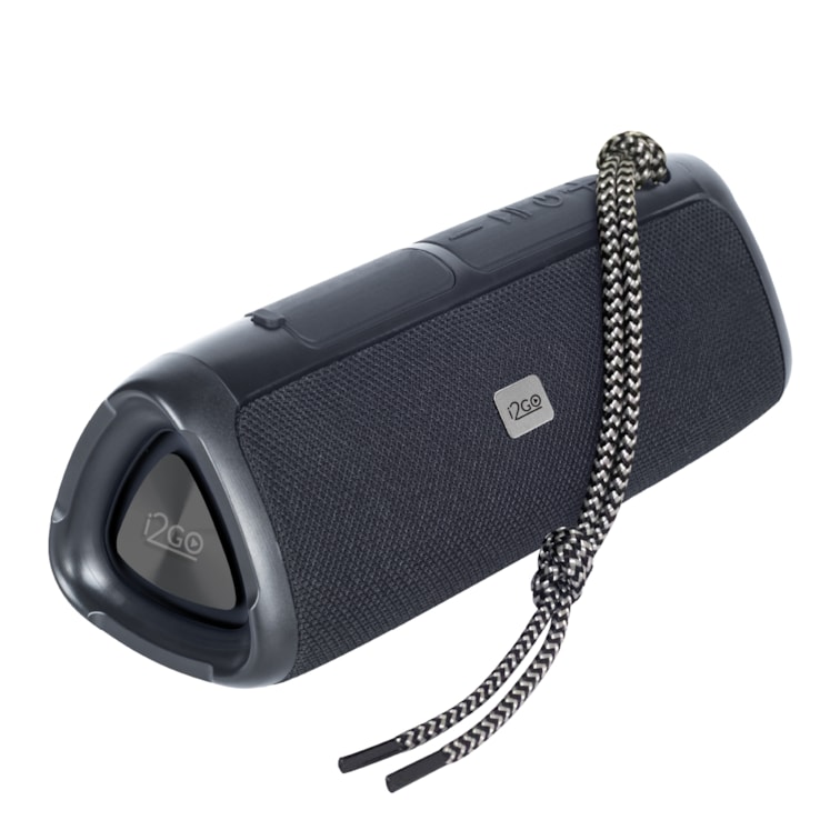 I2GO, Caixa De Som Bluetooth 3 Angle Sound. 12W RMS, Resistente à Água, Preto