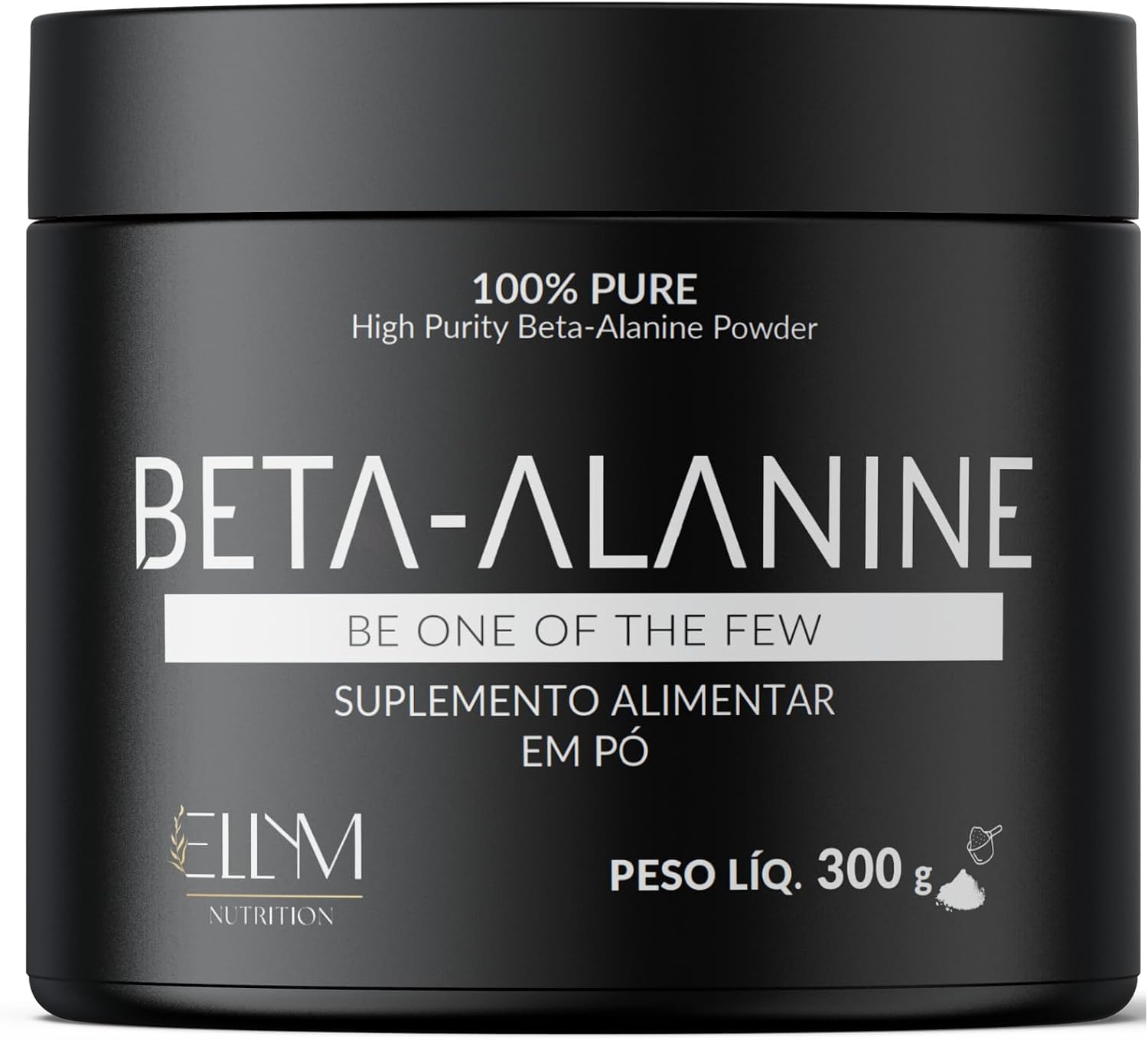 Beta Alanina 300g 100% Pura Performance Recuperação Muscular Pós Pré Treino 150 Doses Sem Sabor Concentrada Ellym Nutrition
