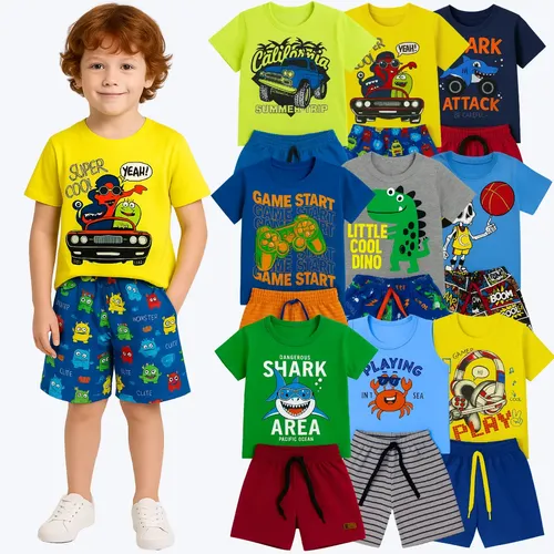 Kit 10 Peças De Roupa Conjunto Infantil Menino Dia A Dia