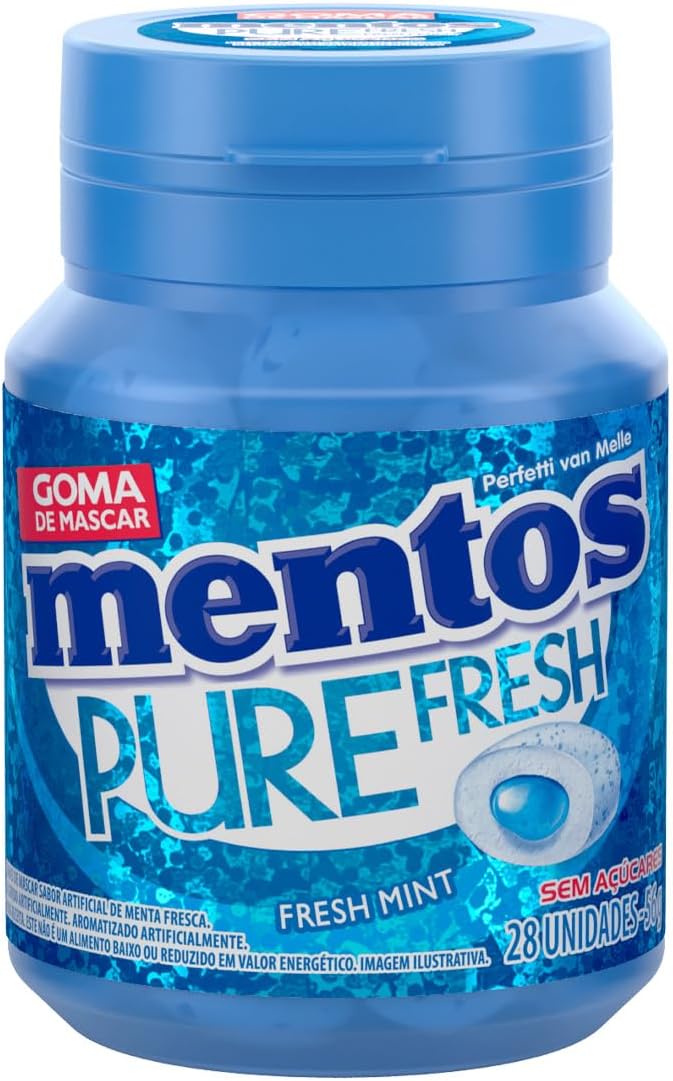 Gomas De Mascar, Mentos, Pure Fresh Mint, Sem Açúcar, Sabor De Menta - 56g | 28 Unidades