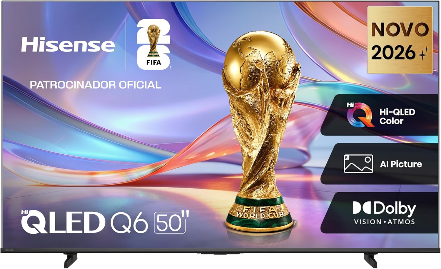 Hisense Smart TV 4K 50" Polegadas 50Q6QVV Com Processador AI, Dolby Vision