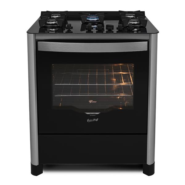 Fischer Fogão De Piso À Gás 5 Bocas Grand Cheff Silver Bivolt - 26989-59777