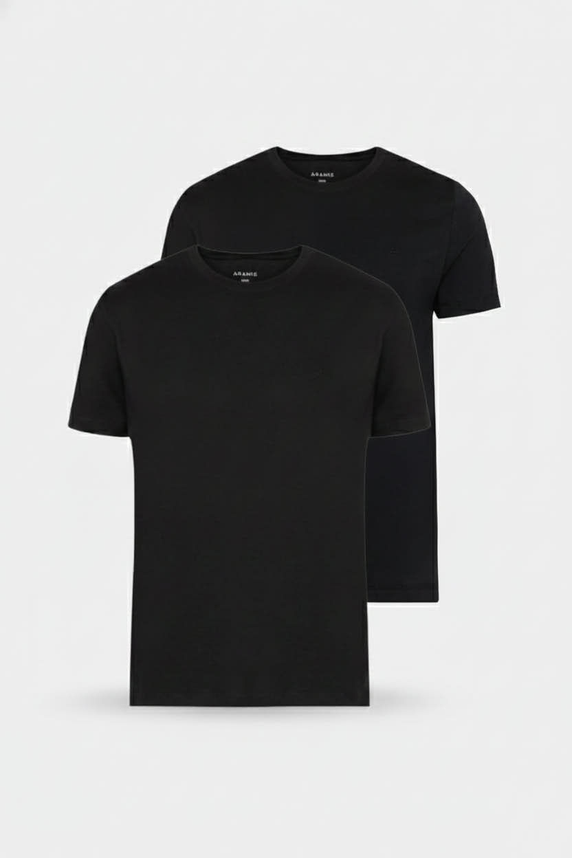 Kit 2 Camiseta Aramis Manga Curta New Basic Preto E Branco