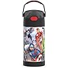 THERMOS Garrafa Térmica Infantil FUNTAINER, Com Canudo, 350 Ml, Vingadores