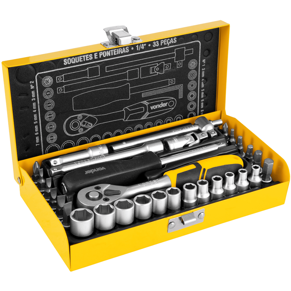 Jogo De Soquete Vonder 14 C33pcs Sextavado 4a13