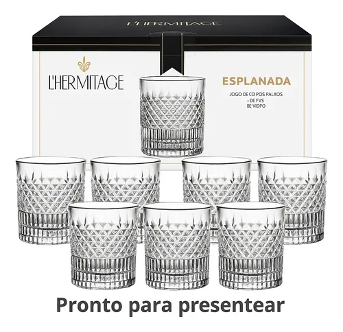 Jogo De 6 Copos Baixos Em Vidro Esplanada 330ml A9,3cm