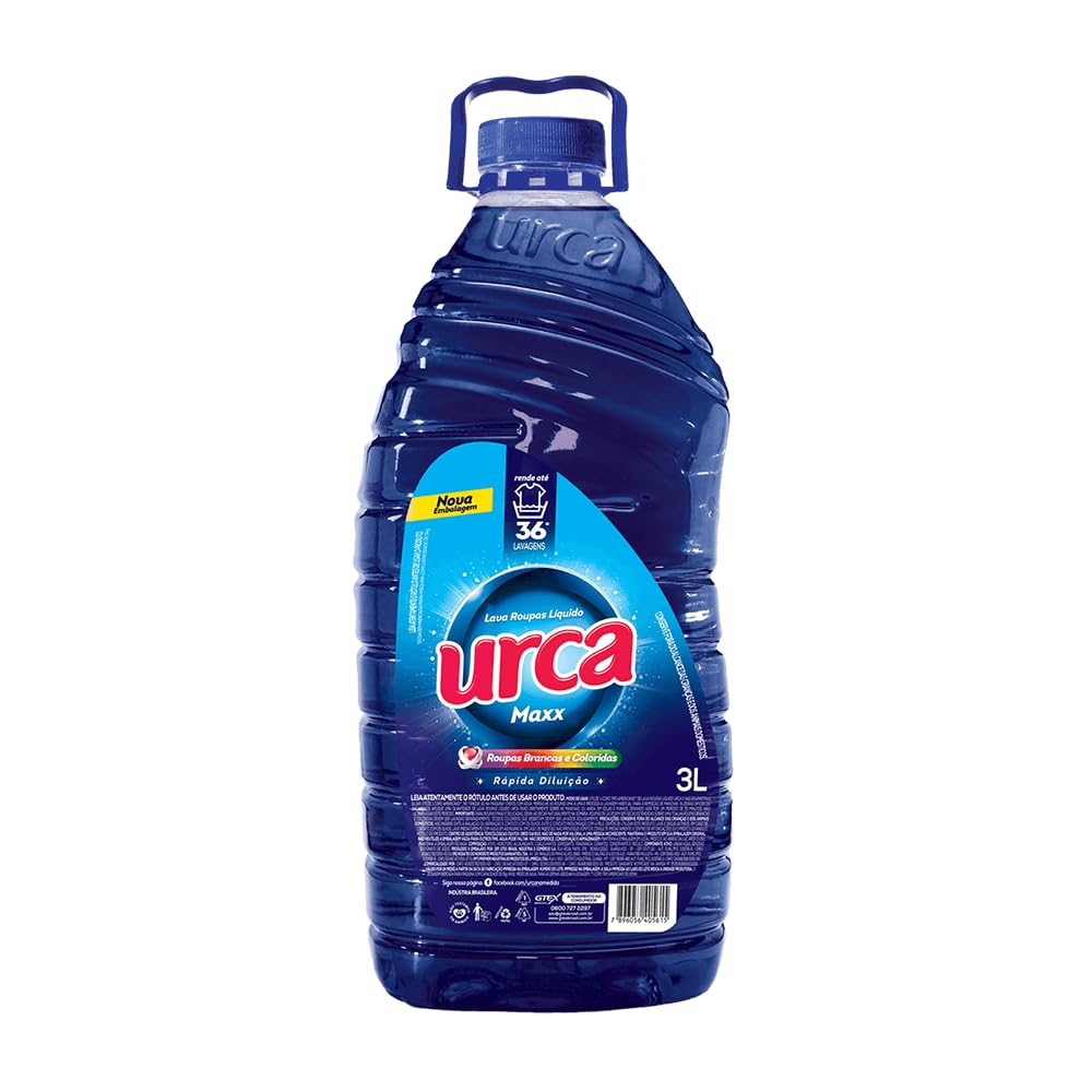 Lava Roupas Liquido Urca Azul - 3 Litros