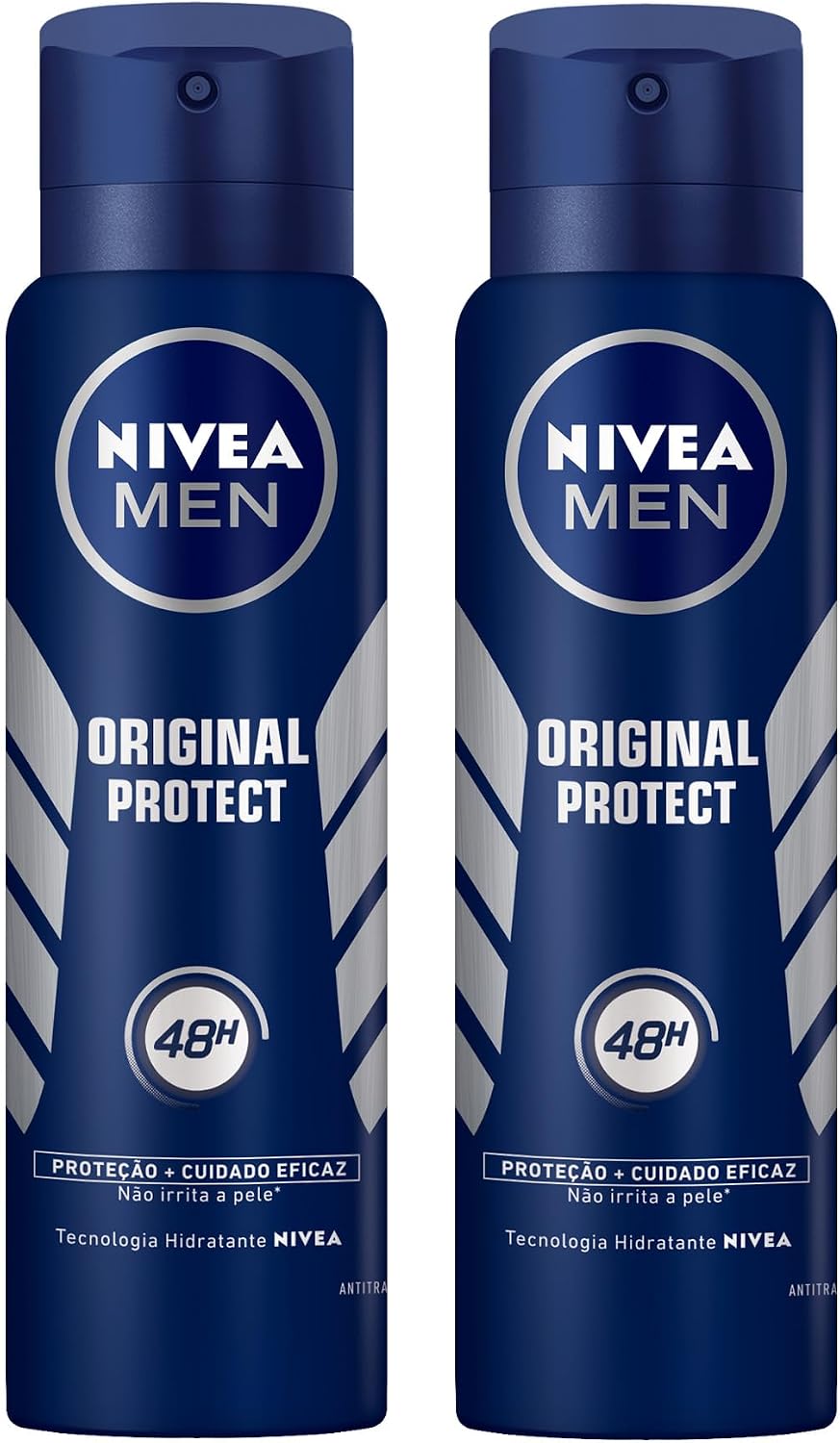 NIVEA MEN Desodorante Antitranspirante Aerossol Original Protect 48h 150ml (kit 2 unidades)