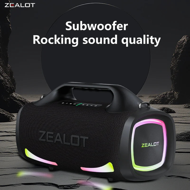 ZEALOT-S79 Alto-falante sem fio 100W Alto-falante Bluetooth Subwoofer portátil para fora Som super bom Emparelhamento d