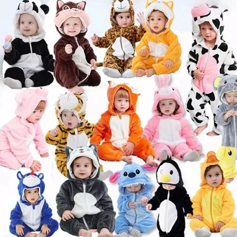 Macacão Pijama Inverno Infantil Kigurumi Bichinhos Fantasia