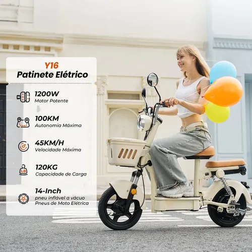 Bicicleta Elétrica Xroymexroy Y16 1200w 48v20ah 100km